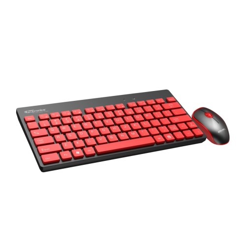 Portronics Key2 Combo Wireless Keyboard and Mouse Set, with 2.4 GHz USB Receiver, Silent Keystrokes, 1200 DPI Optical Tracking, Compact Design, Multimedia Keys for PC, Laptop(Black)