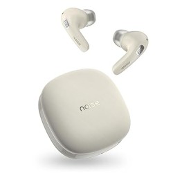 Noise Newly Launched Buds E1 in-Ear Truly Wireless Earbuds with Pebble Grain Design, 35H of Playtime, Quad mic ENC,10mm Driver, Low Latency, BT v5.3 (Dune Beige)