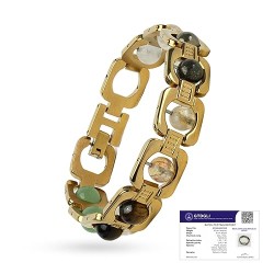 Astrotalk Metal Dhan Yog Bracelet | Attracts Wealth & Financial Prosperity | Pyrite, Citrine, Tiger Eye, Quartz,Hematite & Aventurine Astrology Bracelet for Man & Woman | Gift for Man & Woman