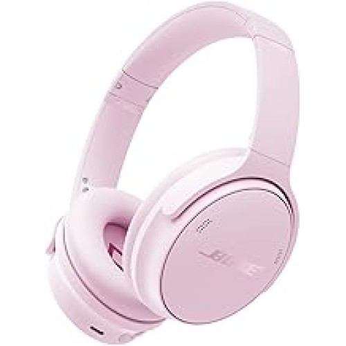 Bose QuietComfort Headphones - Wireless Bluetooth Headphones, Active Over Ear Noise Cancelling and Mic, USB-C Charging, Deep Bass, Up to 24 Hours of Playtime, Petal Pink - Limited Edition Color