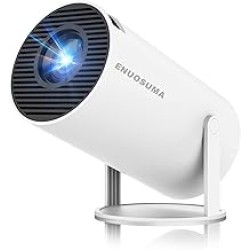 Mini Projector, Support 4K 1080P Portable Projector with Dual Band WIFI6 5G Wireless 5.2 Bluetooth Android 11, 160 ANSI Lumens, 180° Rotatable, Auto Keystone Correction,35