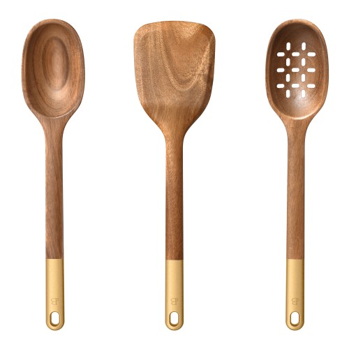 Beautiful 3-Piece Wood Kitchen Utensil Set by Drew Barrymore