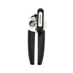 Farberware Pro Stainless Steel Portable Can Opener with Black Handle