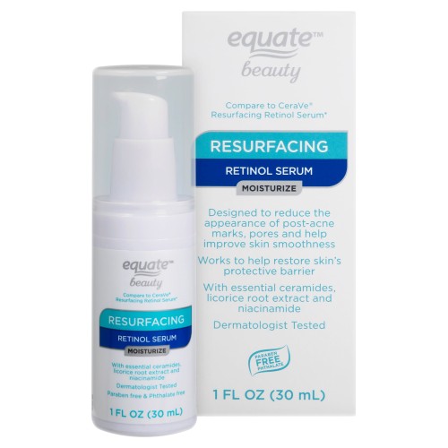 Equate Resurfacing Retinol Serum for Face Care to Smooth & Refine Skin, with Encapsulated Retinol, Compare to CeraVe Resurfacing Retinol Serum, 1 fl oz