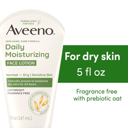 Aveeno Daily Moisturizing Face Lotion with Oat for Dry Skin, 5 oz
