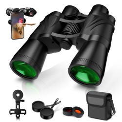 LAKWAR 20x50 Binoculars for Adults,High Powered Binoculars with Low Light Vision, FMC BAK4 Prism Lens, Waterproof Binoculars for  Birds WatchingHunting Traveling Stargazing Outdoor Sport
