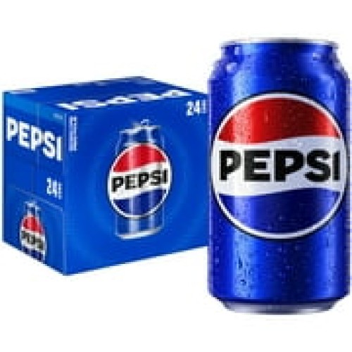 Pepsi Cola Soda Pop, 12 oz Cans, 24 Pack