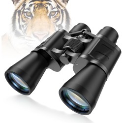 Juyafio 12x50 Binoculars for Adults,HD Binoculars with Low Light Night Vision, Clear FMC BAK4 Prism Lens, Binoculars for Hunting Birds Watching Traveling Stargazing Outdoor Sport, Black