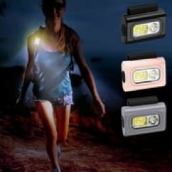 Outdoor Running Lights | Red LED Chest Headlamp | Magnetic Attachment | 360掳 Surround Lighting | Waterproof | Multi-Mode Outdoor Sports Light | ABS Silicone Material | Night Running Gear