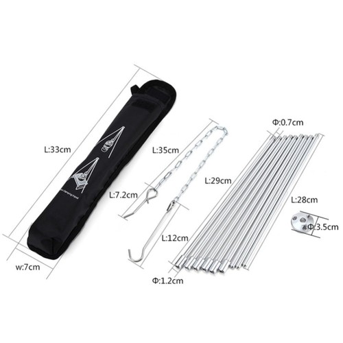 Sportact Camping Essentials,Adjustable 3-Leg Outdoor Camping Tripod: Perfect for Cooking & Hanging Gear!,Outdoor Sports