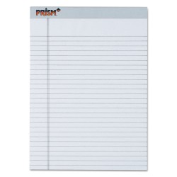 TOPS Products Wide Rule Legal Pads, 8 1/2 x 11 3/4 in, Gray, 50 Sheets, 12 Count