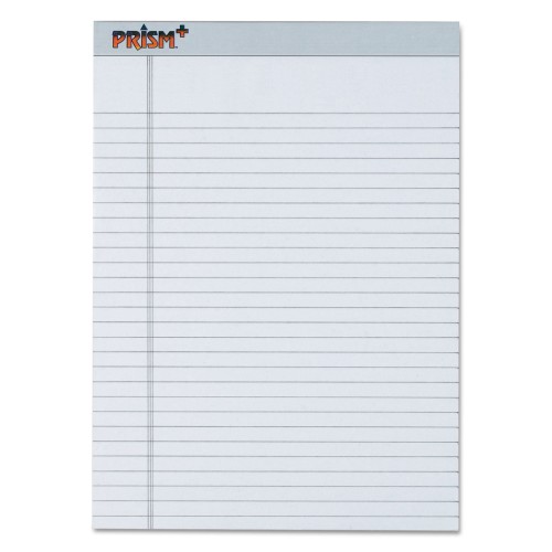 TOPS Products Wide Rule Legal Pads, 8 1/2 x 11 3/4 in, Gray, 50 Sheets, 12 Count