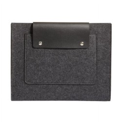 TOPS Products 99860 11.125 x 14 x 1 in. Pendaflex Felt Snap Pocket, Gray - Large