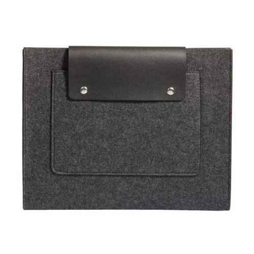 TOPS Products 99860 11.125 x 14 x 1 in. Pendaflex Felt Snap Pocket, Gray - Large