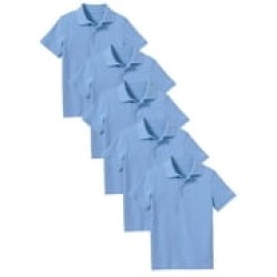 5-Pack School Uniform Tagless Polo Tshirt for Little Boys & Big Boys