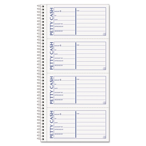 TOPS Products Petty Cash Receipt Book, 5 1/2